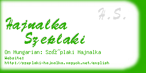 hajnalka szeplaki business card